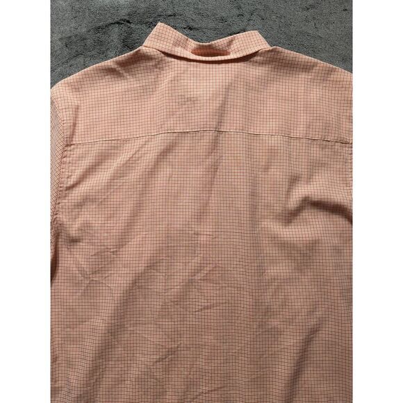 Quiksilver Short Sleeve Button Up Shirt Men's Size Large Orange - Picture 11 of 13